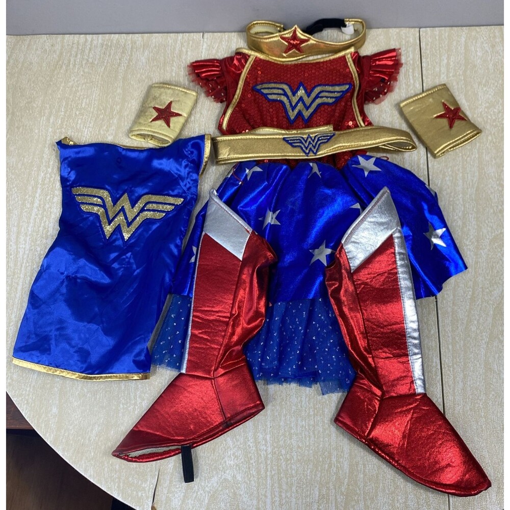 Wonder Woman Halloween Costume Child Size 3/4 Has All 8 Pieces Please See Pics